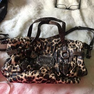 Guess leopard purse